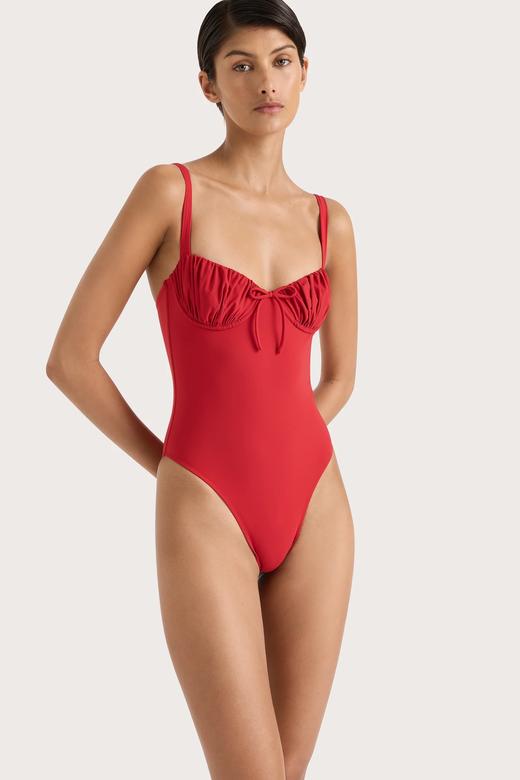 Faithfull The Brand - Dinard One Piece - Red - 女装 - 连体泳衣 - 红色 商品图4