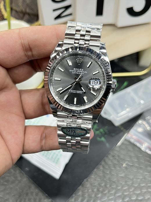 ROLEX劳力士 日志型系列 自动机械机芯 日期显示 男款 瑞表 41mm 灰色表盘 蚝式钢18K白金表壳 蚝式钢表带（SP） 商品图2