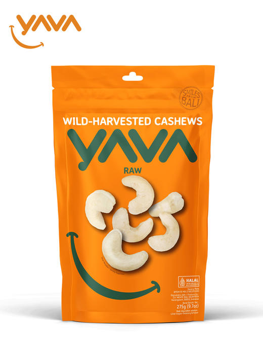 印尼进口YAVA亚哇腰果休闲坚果办公零食巴厘岛特产大包装去皮腰果 275g/袋 商品图5