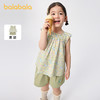 巴拉巴拉女童装短袖套装碎花衬衫两件套2025夏装新款 商品缩略图1