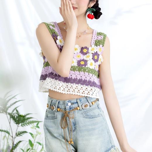 苏苏姐家春风十里手工diy编织钩针背心毛线团自制衣服材料包 商品图2