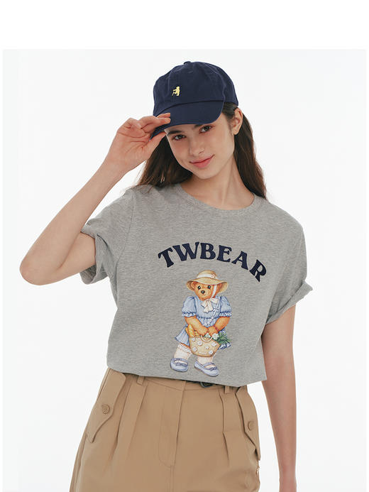 TeenieWeenie小熊字母T恤女春季女t恤TTRA25M502Z 商品图1