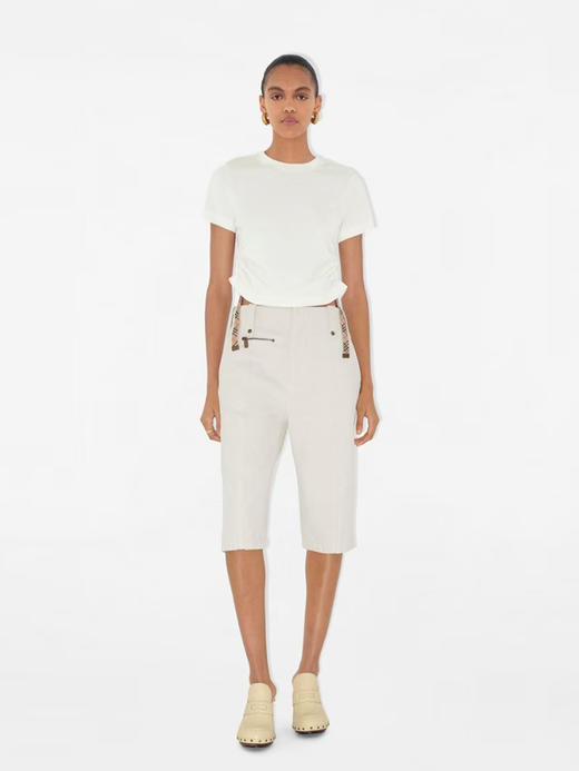 现货 THS-限时 B家 佳节设计棉质ㄒ恤 下摆褶饰织带 2色 BH2579 商品图2