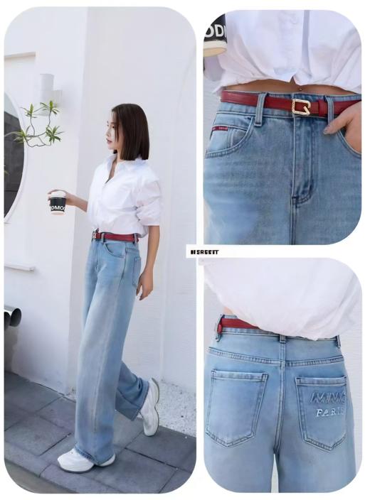 女装25春夏新品牛仔小直筒裤2235-FC67105B 商品图1