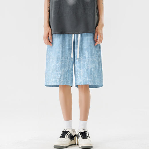 【DSL】大依优型大码短裤五分裤大号裤子弹力透气加肥加大夏季松紧腰宽松运动沙滩裤 商品图4