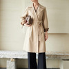 洛诗琳34337春季新款简约复古风双腰带设计感风衣外套女927 商品缩略图2