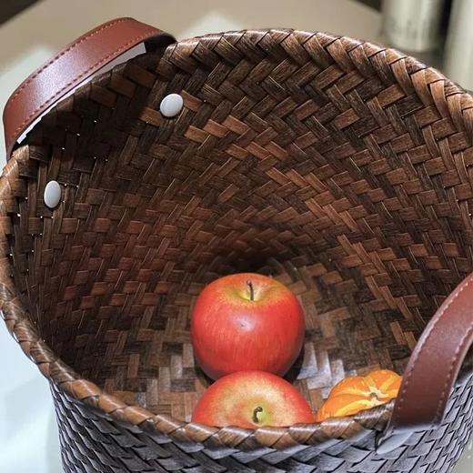 A02美式仿藤圆形收纳筐 商品图4