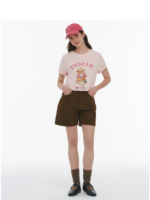 TeenieWeenie小熊字母T恤女春季女t恤TTRA25M502Z 商品图3