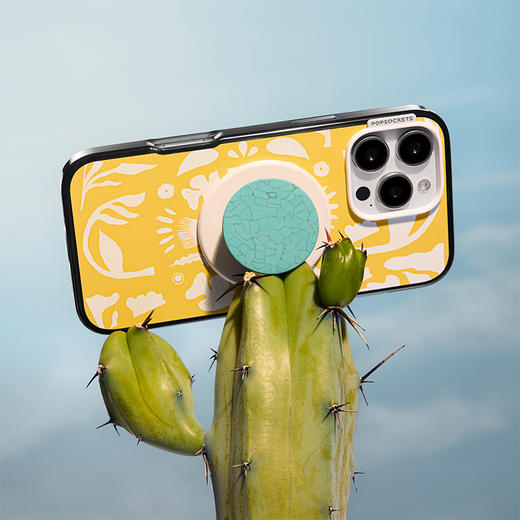 【绿洲物语】明黄花园 POPCASE手机壳 MagSafe Popcase磁吸款 黄色 植物花卉 图腾 iPhone16/15/14 商品图1