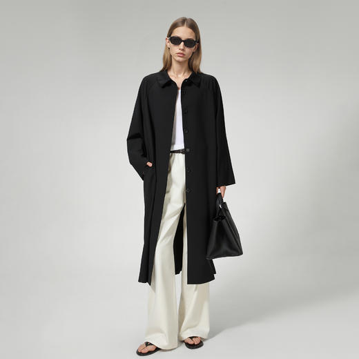 ROMI STUDIO“自在洒脱”绵羊毛混纺轻盈感宽松风衣外套 RWCRWD1622 商品图5