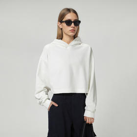 ROMI STUDIO“松弛随性”纯棉落肩宽松休闲运动连帽卫衣RW24AS41240