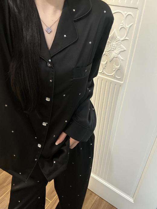 高级感星星冰丝睡衣春夏缎面家居服套装遛弯睡衣 商品图4