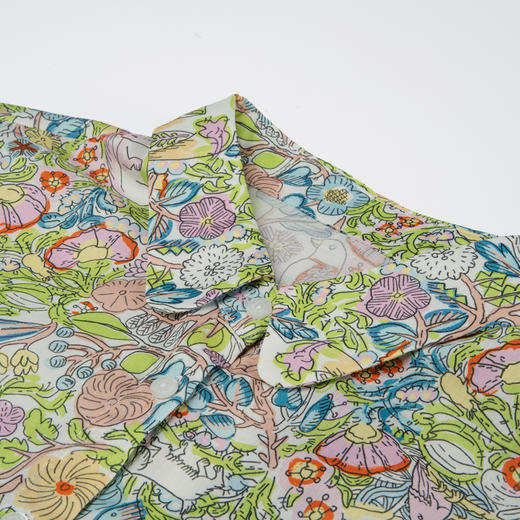 谜底100%棉衬衫分袖女2025夏季新款小碎花清新合体衬衣256MC6282 商品图3