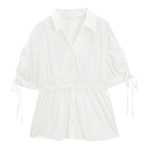 IEF/爱依服2025上衣春夏 韩版时尚通勤气质五分袖设计百搭衬衫N0106-X5- 商品图5