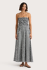 Faithfull The Brand - Lida Maxi Dress - Gingham - Black - 女装 - 连身裙 - 黑色格子 商品缩略图1