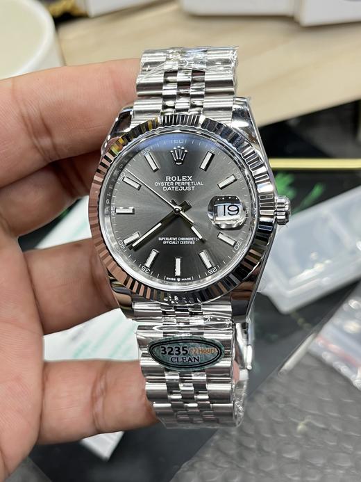 ROLEX劳力士 日志型系列 自动机械机芯 日期显示 男款 瑞表 41mm 灰色表盘 蚝式钢18K白金表壳 蚝式钢表带（SP） 商品图4