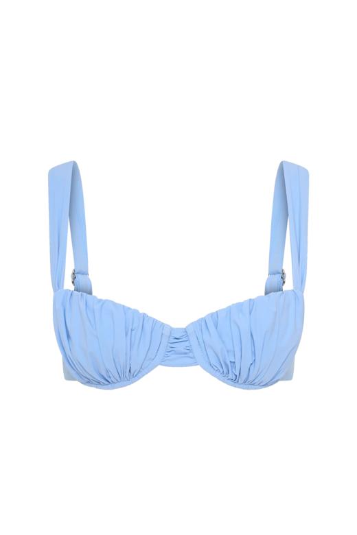 Faithfull The Brand - Sol Bikini Top - Blue - 女装 - 泳衣上装 - 蓝色 商品图0