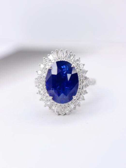 4.25ct刻面蓝宝石戒指吊坠 商品图1