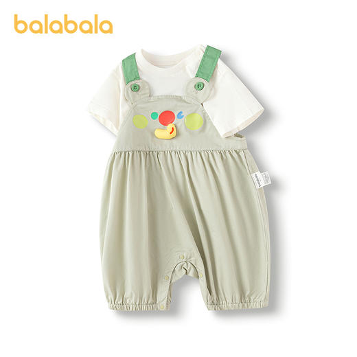 巴拉巴拉宝宝短袖套装男童背带裤两件套2025新款可爱 商品图4