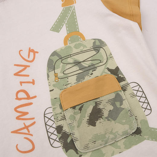 棉果果夏季商场专柜同款男童撞色短袖T恤M212140225338 商品图3