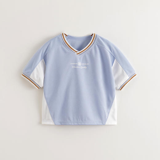 【弹力速干T】马克珍妮男童足球运动短袖T恤上衣夏装新款550603 商品图1