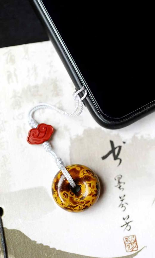 大漆 琥珀金【平安扣】挂件 商品图2