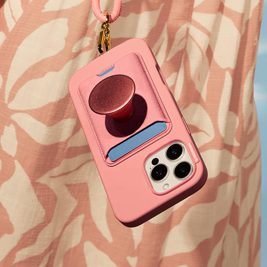 【绿洲物语】花瓣粉 POPCASE手机壳 MagSafe Popcase磁吸款 粉色 植物花卉 iPhone16 纯色系列 商品图1