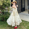 西遇拼接背心连衣裙女2025年夏季新款a字蕾丝蛋糕裙法式无袖长裙SS050502 商品缩略图1