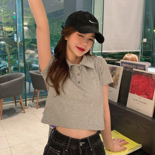 【亲肤柔软，超级显瘦！】纯棉短袖T恤 女夏季新款韩版 刺绣甜美洋气 减龄显瘦T桖上衣-QQ 商品图2