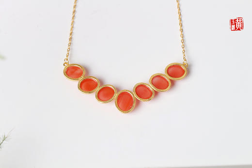 南红【好运连连】v链，925银镶 商品图4