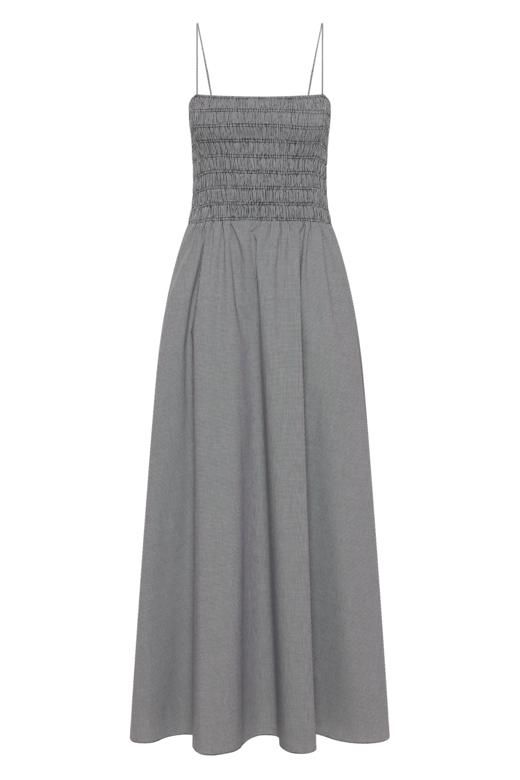 Faithfull The Brand - Lida Maxi Dress - Gingham - Black - 女装 - 连身裙 - 黑色格子 商品图0