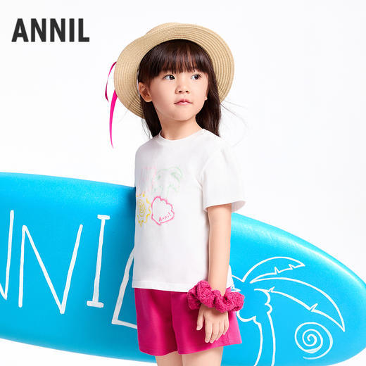 【实体店同款】女童圆领短袖针织衫夏季新款安奈儿童装XG521694 商品图2