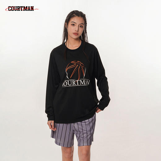 COURTMAN野球帝 运动休闲T恤潮夏男女同款美式投篮服篮球短袖宽松 商品图3