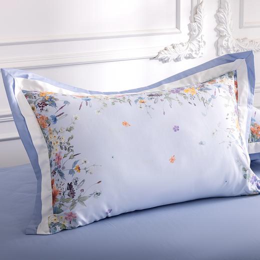 多喜爱 法式轻奢四件套-繁花雅韵(蓝）【60S】【灵动刺绣】【礼盒包装】【芬纳诺抗菌】【法式拼边工艺】【专利床单】长绒棉·如丝顺滑 商品图4