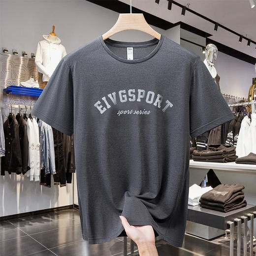 【M】【速干】【DH】大依优型大码短袖T恤加肥加大宽松休闲胖子打底半袖男士上衣潮流 商品图3