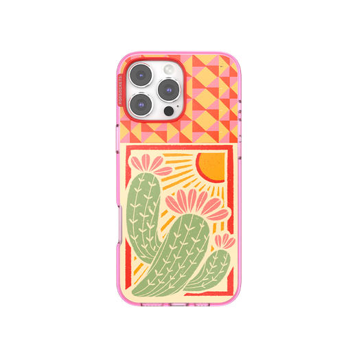 【绿洲物语】沙漠时刻 POPCASE手机壳 MagSafe Popcase磁吸款 红色 植物花卉 菱格 iPhone16/15/14 商品图2