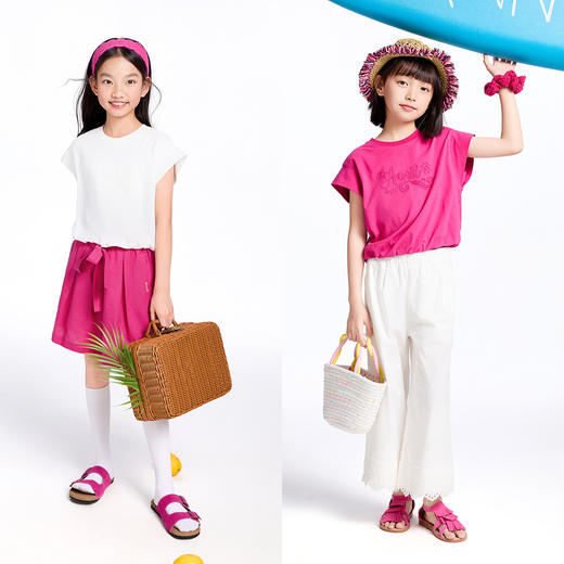 【实体店同款】女童短袖针织衫夏季新款安奈儿童装AG521667 商品图3