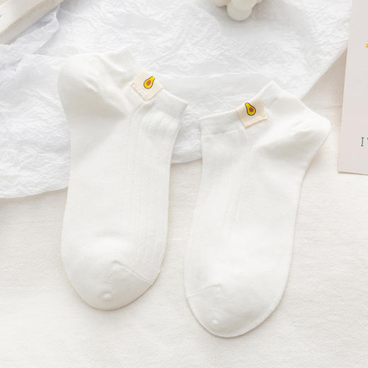 【纯色纯棉6双！简约百搭】夏日清新搭配，水果天气布标；可甜&可颜！可爱低帮袜子女，透气吸汗，舒适柔软。小清新日系风，春夏薄款短袜，女孩们的潮流必备！ 商品图10