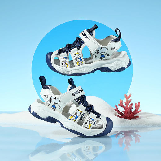 SNOOPY史努比童鞋儿童凉鞋男女童防滑夏季运动凉鞋沙滩鞋镂空软底轻便26-37 商品图3