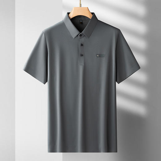 【冰丝无痕】【DDS】大依优型大码男装短袖POLO衫透气加肥加大大号半袖体恤上衣男士胖子 商品图3