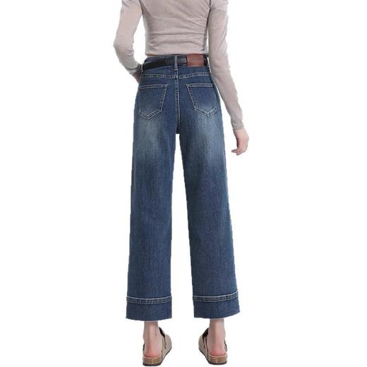 百媚生 九分直筒牛仔裤女阔腿裤法棍裤子9895 商品图4