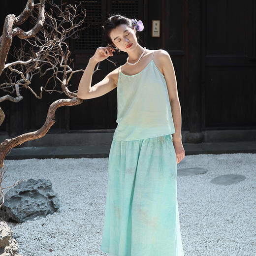 绽放292朵/【宋瓷系列】夏季新款桑蚕丝棉背心文艺打底叠穿吊带 商品图2