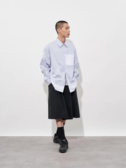 FMACM/CS2501/撞色拼接通勤长袖衬衫 商品图1