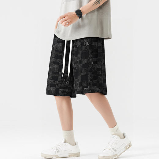 【DSL】大依优型大码短裤五分裤大号裤子弹力透气加肥加大夏季松紧腰宽松运动沙滩裤 商品图6