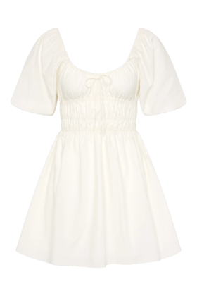 Faithfull The Brand - Sophia Mini Dress - White - 女装 - 连身裙 - 白色