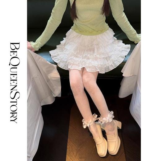 韩韩IU【奶油千层】2025春装新款时尚高定重工钉珠亮片A字蛋糕半裙 商品图3