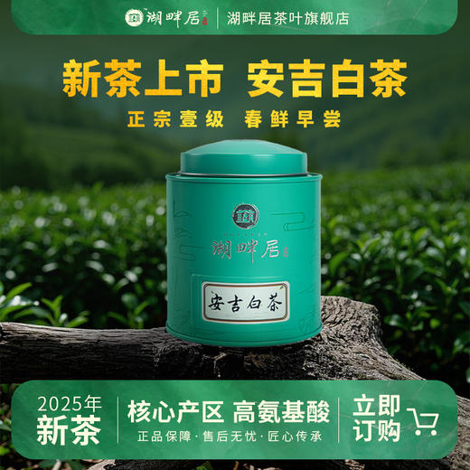 【新茶上市】湖畔居2025年春茶正宗明前安吉白茶茶叶精品一级80g绿茶 商品图0