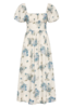 Faithfull The Brand - Dalia Midi Dress - Cecile Floral - Pale Blue - 女装 - 连身裙 - 淡蓝色 商品缩略图0