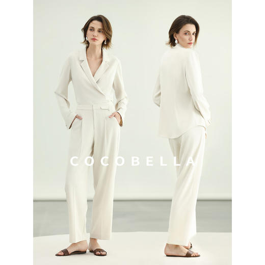 COCOBELLA[防晒UPF50+]凉感休闲裤女25夏奢感捏褶长裤PA0031 商品图3