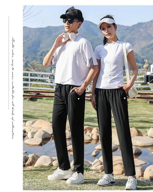 【冰丝透气】雅鹿  春夏男女同款五防冰爽直筒速干裤 商品图2